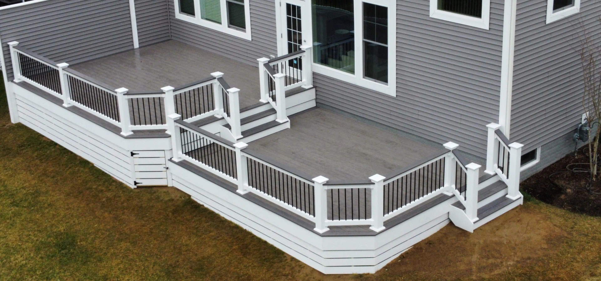 top shot of composite deck